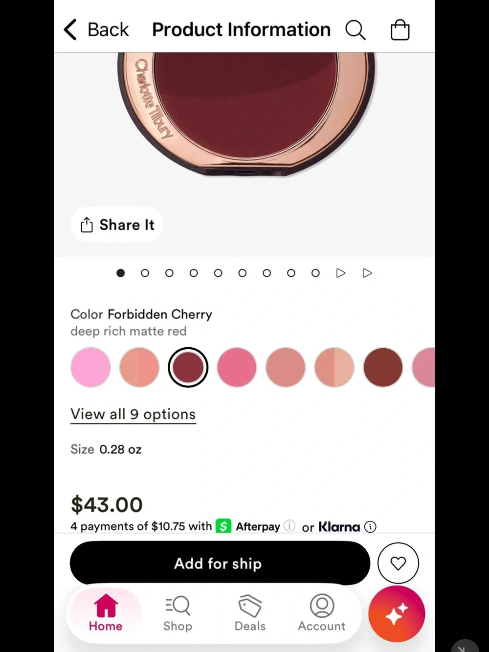Charlotte Tilbury buildable airbrush